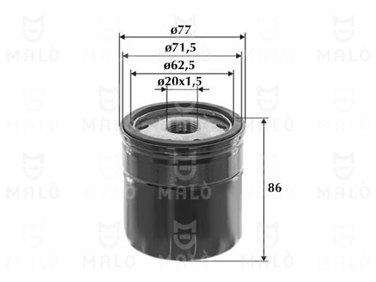 Filtru ulei 1510217 AKRON-MALÒ