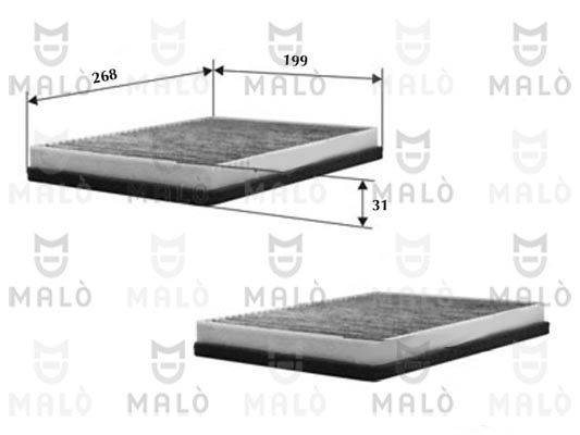 Filtru, aer habitaclu 1530452 AKRON-MALÒ