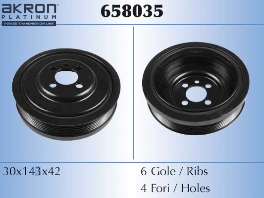 Fulie curea, arbore cotit 658035 AKRON-MALÒ