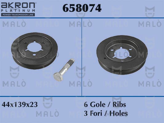 Fulie curea, arbore cotit 658074 AKRON-MALÒ