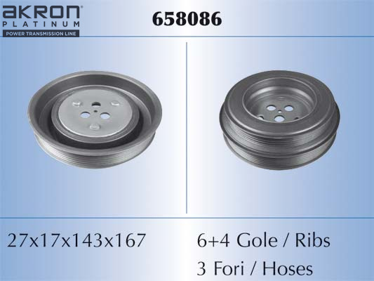 Fulie curea, arbore cotit 658086 AKRON-MALÒ