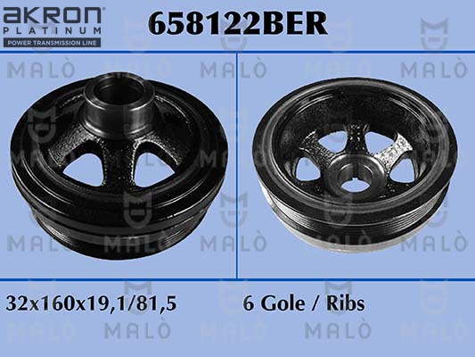 Fulie curea, arbore cotit 658122BER AKRON-MALÒ