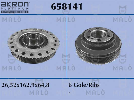 Fulie curea, arbore cotit 658141 AKRON-MALÒ