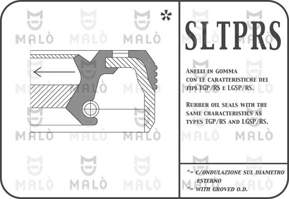 Simering, arbore cotit 675PRSF AKRON-MALÒ