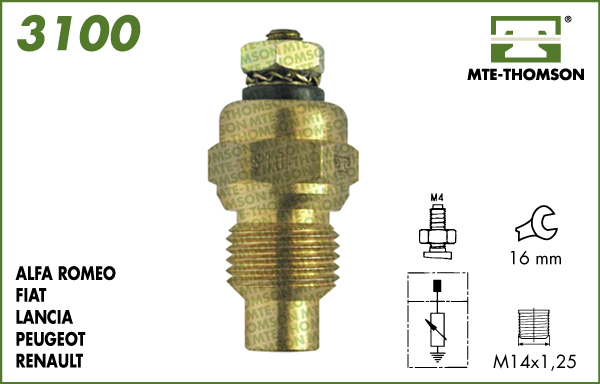Senzor,temperatura lichid de racire 3100 MTE-THOMSON
