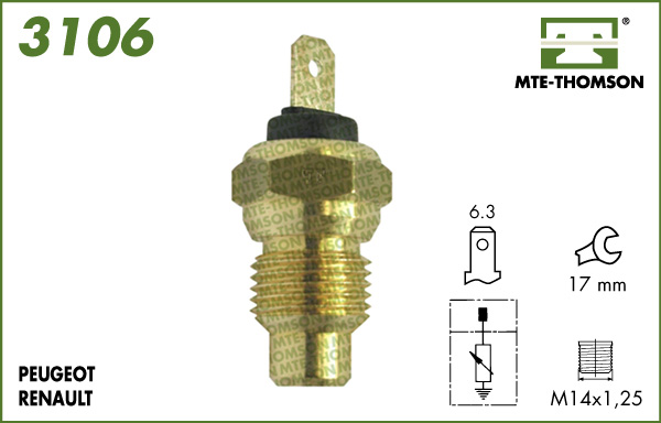 Senzor,temperatura lichid de racire 3106 MTE-THOMSON