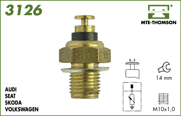 Senzor,temperatura lichid de racire 3126 MTE-THOMSON