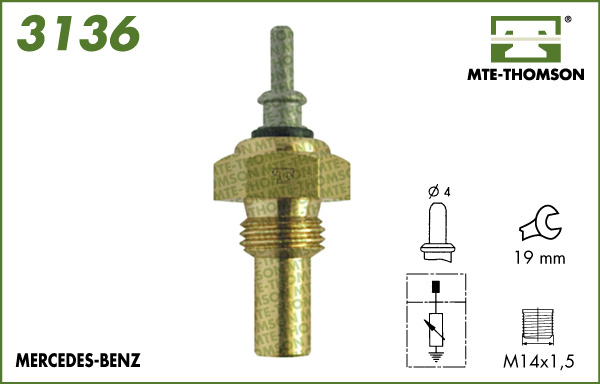 Senzor,temperatura lichid de racire 3136 MTE-THOMSON