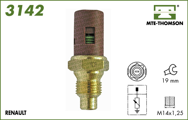 Senzor,temperatura lichid de racire 3142 MTE-THOMSON
