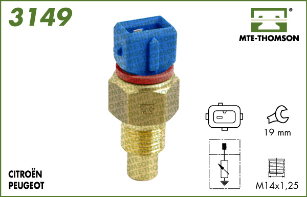Senzor,temperatura lichid de racire 3149 MTE-THOMSON