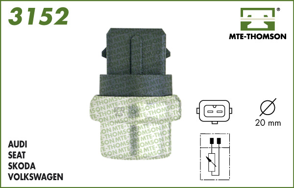 Senzor,temperatura lichid de racire 3152 MTE-THOMSON