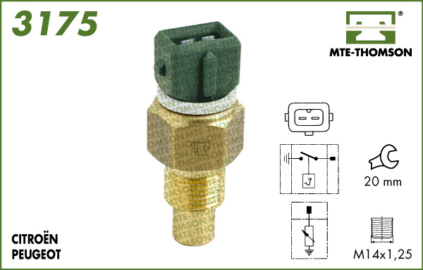Senzor,temperatura lichid de racire 3175 MTE-THOMSON