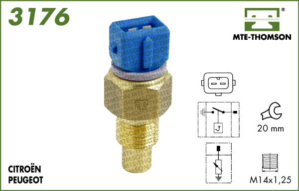 Senzor,temperatura lichid de racire 3176 MTE-THOMSON