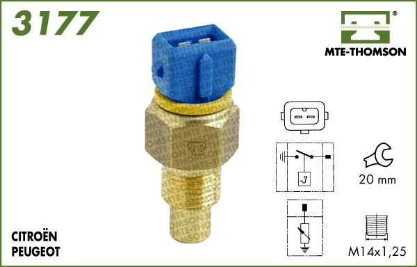 Senzor,temperatura lichid de racire 3177 MTE-THOMSON