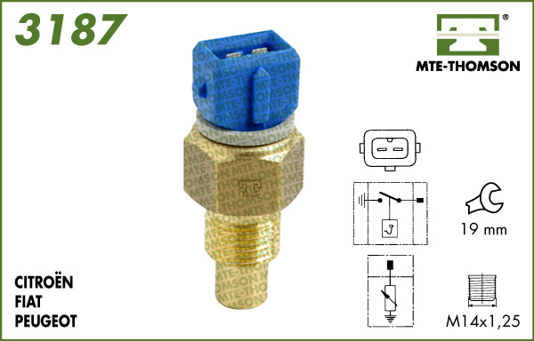 Senzor,temperatura lichid de racire 3187 MTE-THOMSON