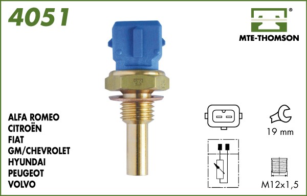 Senzor,temperatura lichid de racire 4051 MTE-THOMSON
