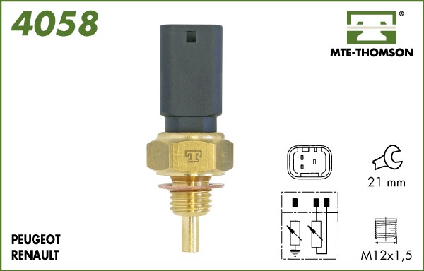 Senzor,temperatura lichid de racire 4058 MTE-THOMSON
