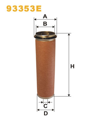 Filtru aer secundar 93353E WIX FILTERS