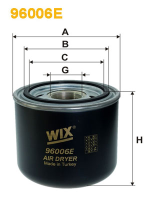 Element filtrant uscator aer, compresor 96006E WIX FILTERS
