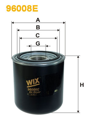 Element filtrant uscator aer, compresor 96008E WIX FILTERS