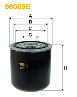 Element filtrant uscator aer, compresor 96009E WIX FILTERS