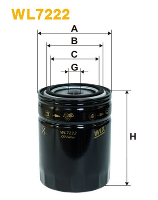 Filtru ulei WL7222 WIX FILTERS
