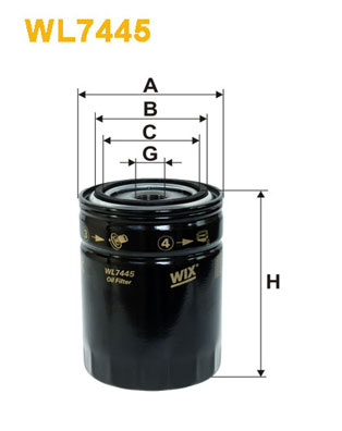 Filtru ulei WL7445 WIX FILTERS