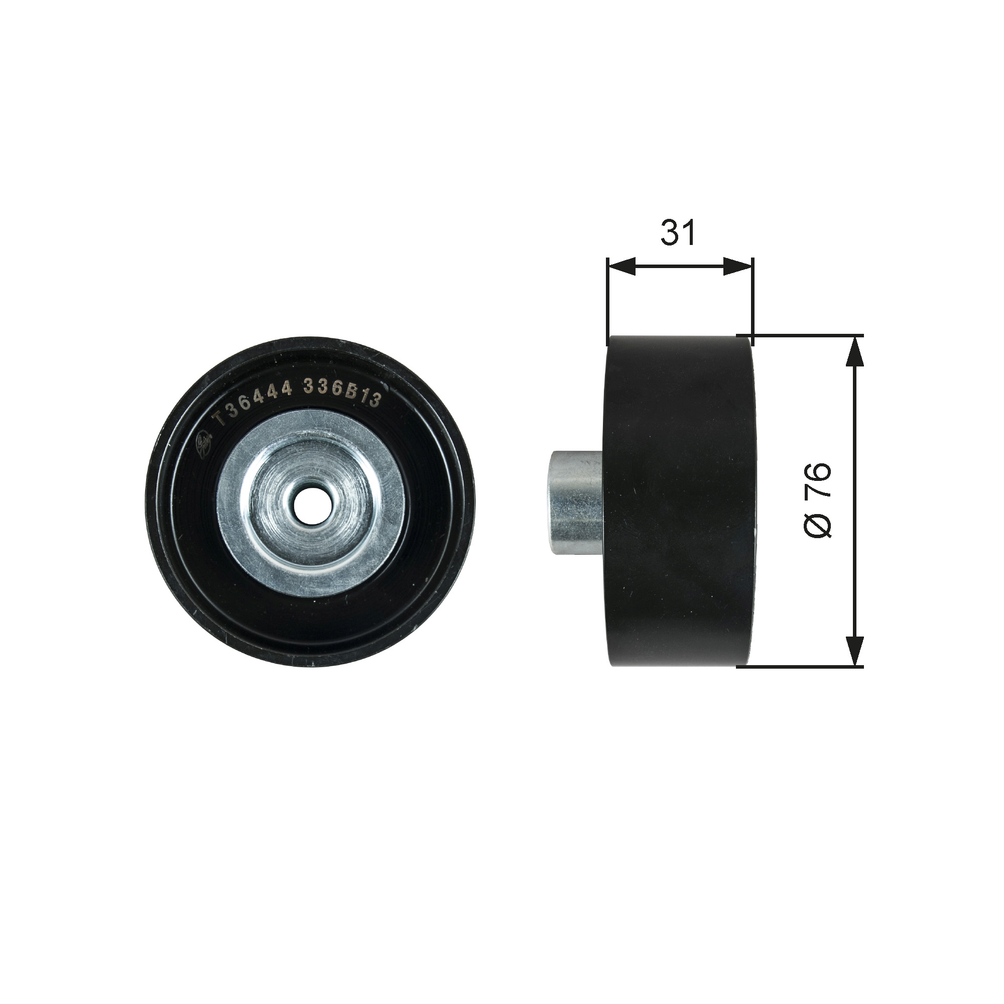 Rola ghidare/conducere, curea transmisie T36444 GATES