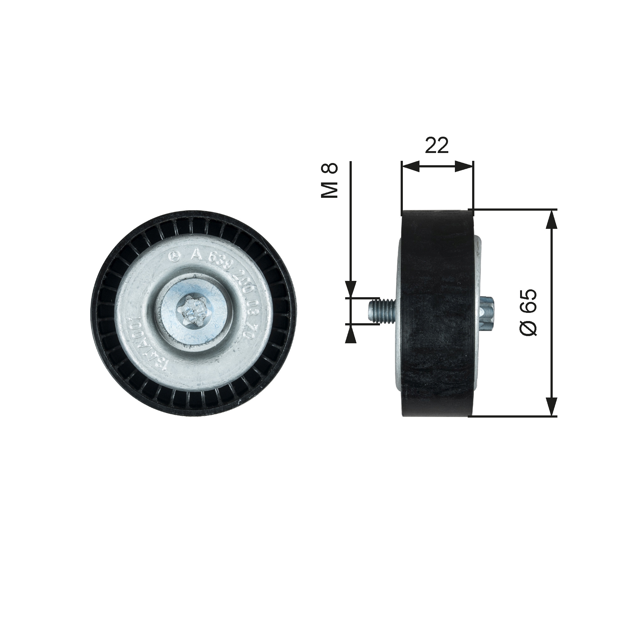 Rola ghidare/conducere, curea transmisie T36734 GATES