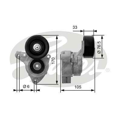 Intinzator curea, curea distributie T38421 GATES