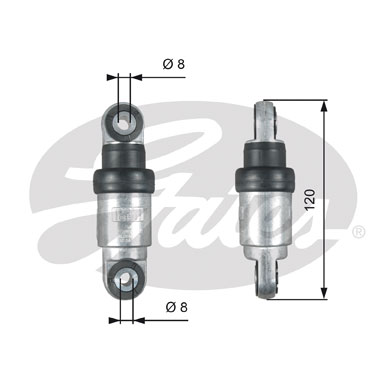 Amortizor vibratii, curea transmisie cu caneluri T39215 GATES