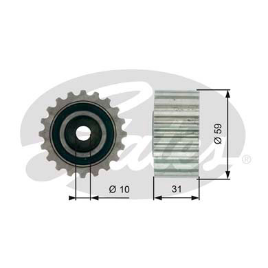 Rola ghidare/conducere, curea distributie T41236 GATES