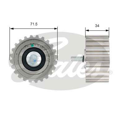 Rola ghidare/conducere, curea distributie T42183 GATES