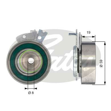 Rola intinzator,curea distributie T43038 GATES