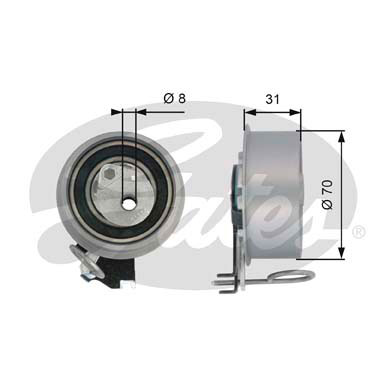 Rola intinzator,curea distributie T43135 GATES