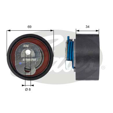 Rola intinzator,curea distributie T43163 GATES