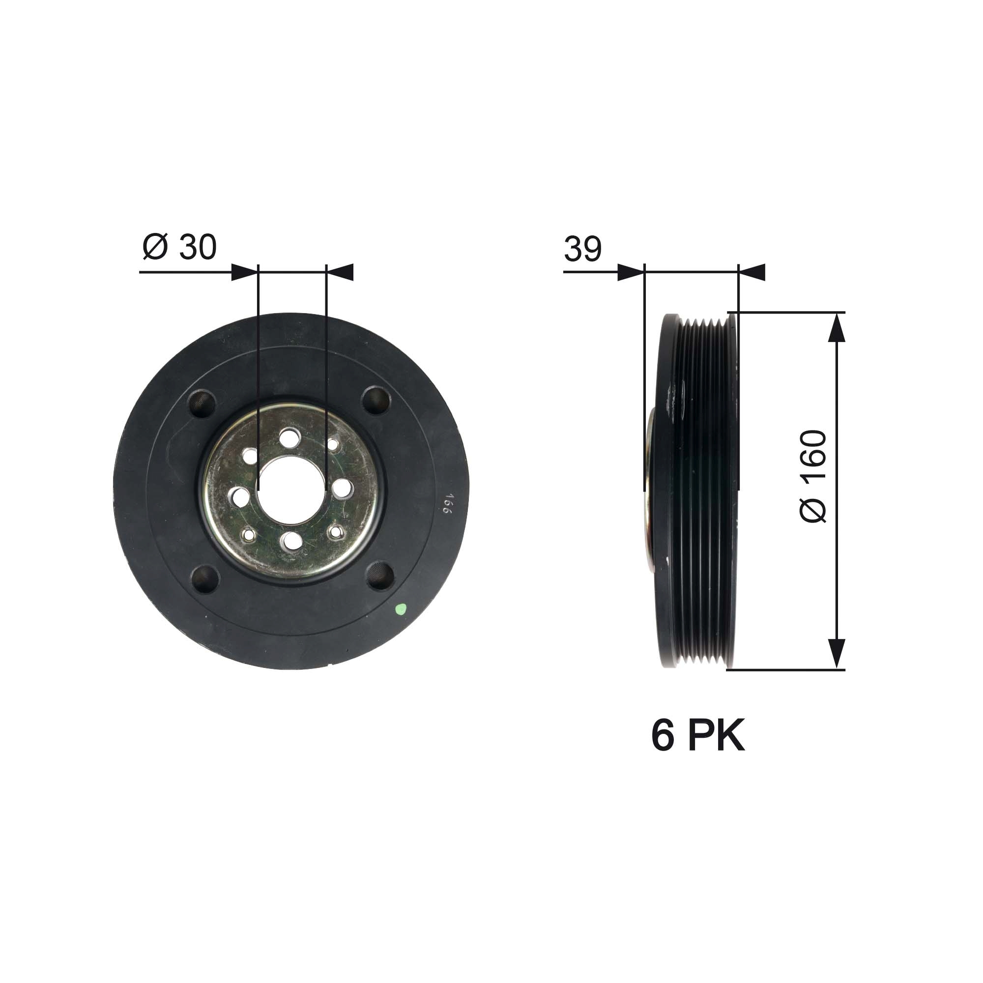 Fulie curea, arbore cotit TVD1004 GATES