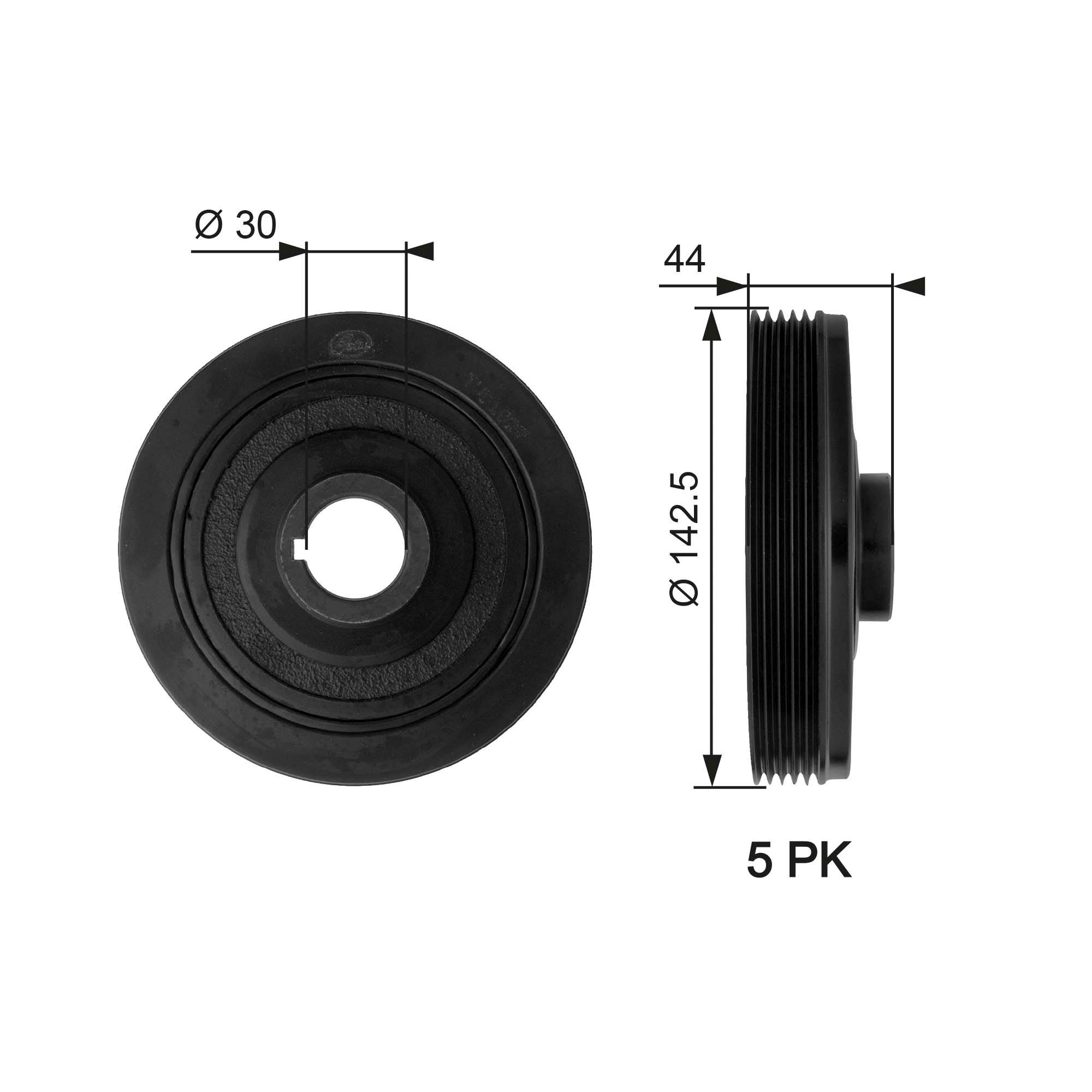 Fulie curea, arbore cotit TVD1027 GATES