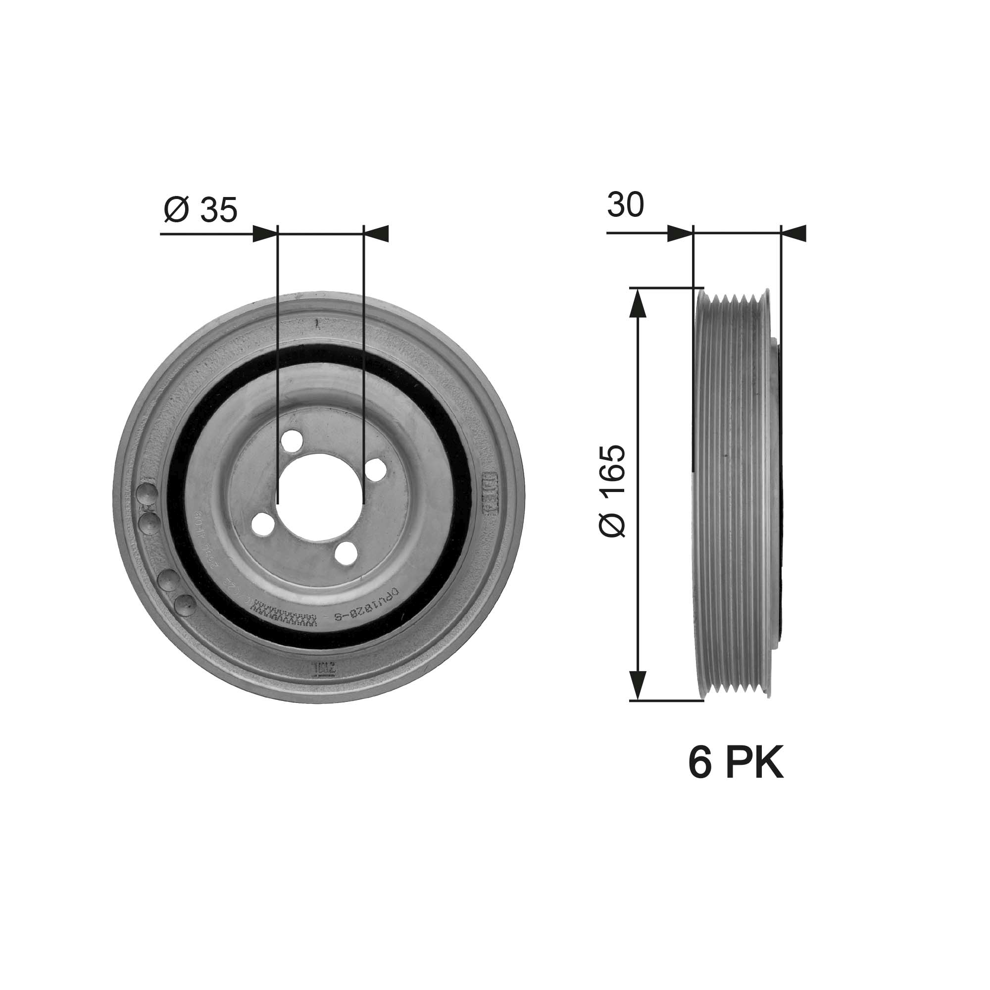Fulie curea, arbore cotit TVD1032 GATES
