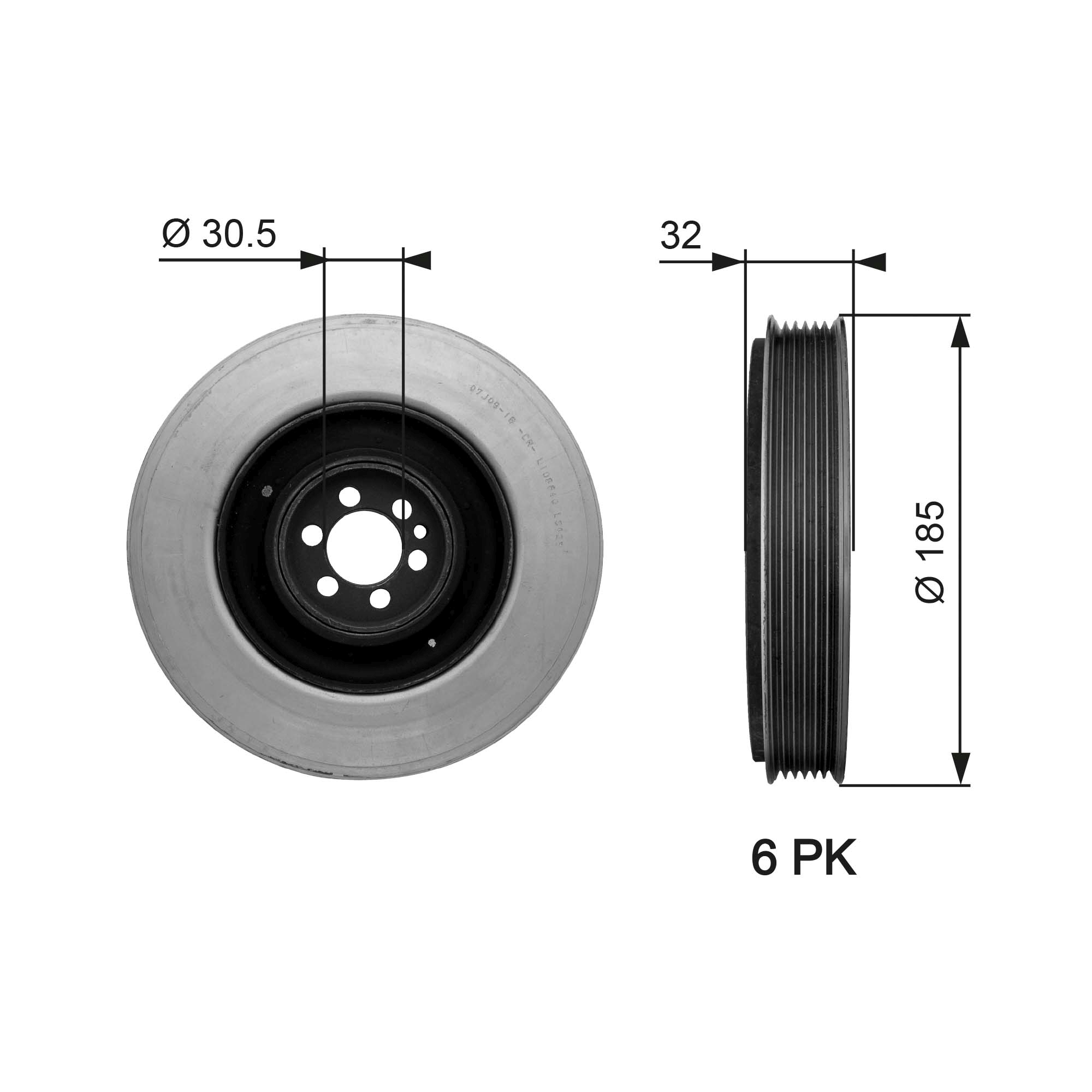 Fulie curea, arbore cotit TVD1042 GATES