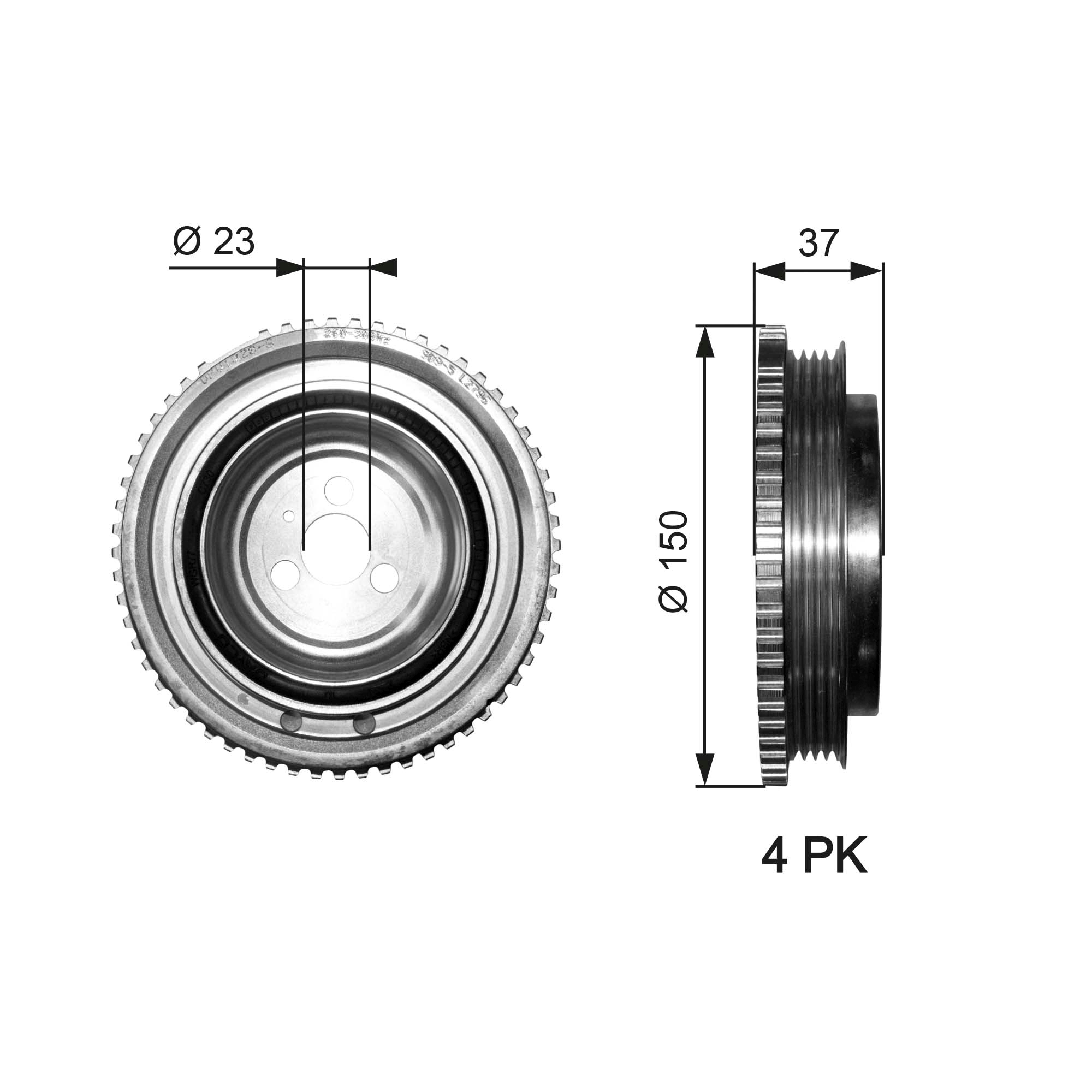 Fulie curea, arbore cotit TVD1053 GATES