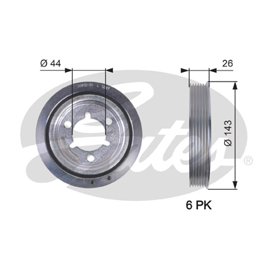 Fulie curea, arbore cotit TVD1055 GATES