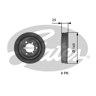 Fulie curea, arbore cotit TVD1056 GATES