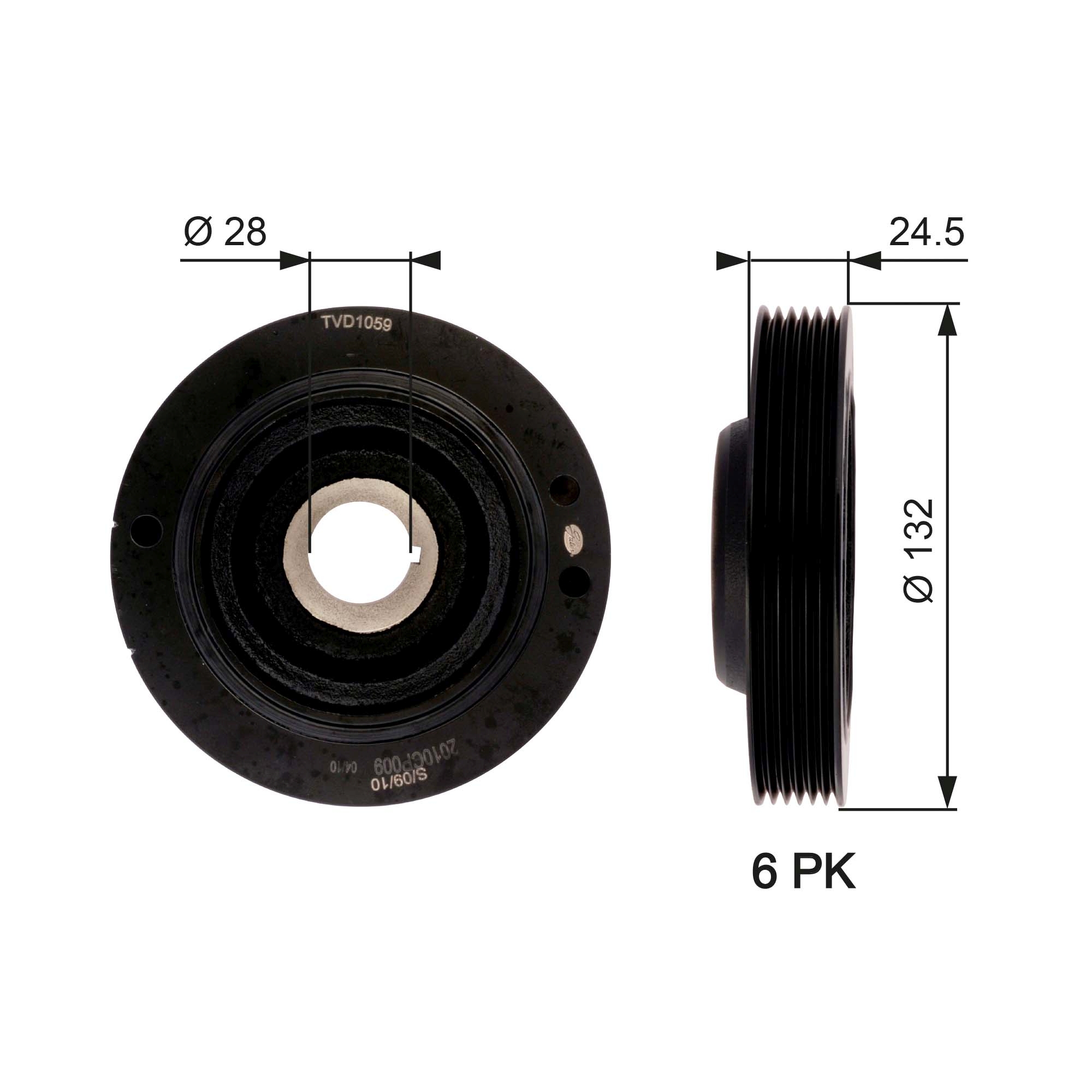 Fulie curea, arbore cotit TVD1059 GATES