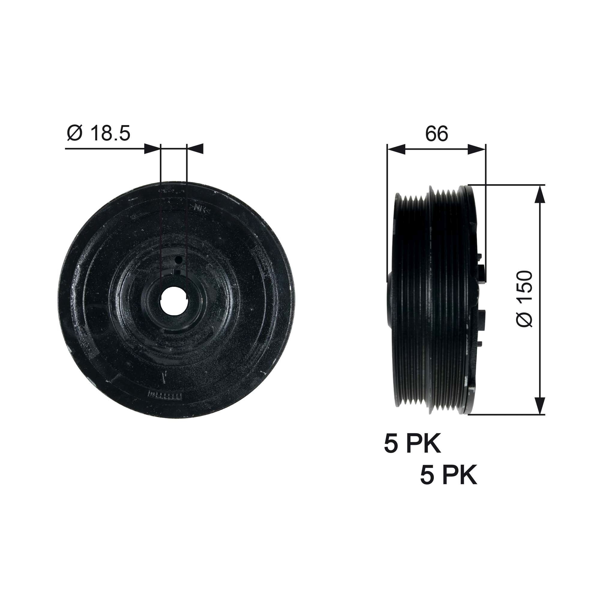 Fulie curea, arbore cotit TVD1068 GATES