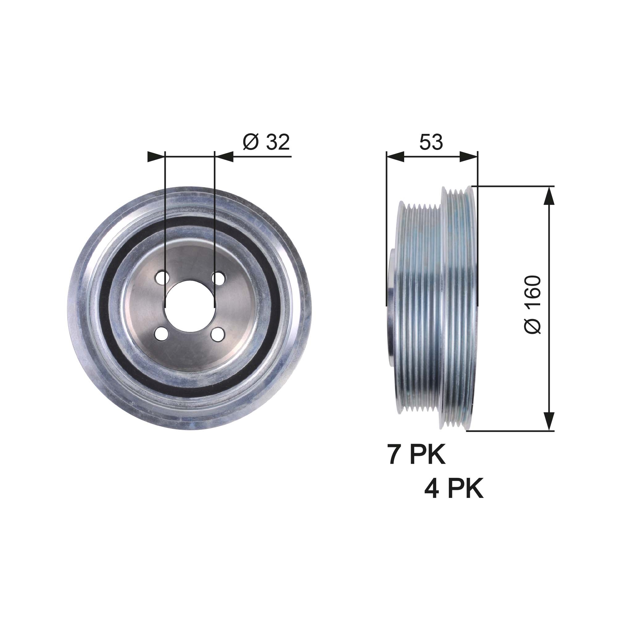 Fulie curea, arbore cotit TVD1079 GATES