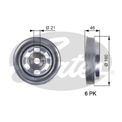 Fulie curea, arbore cotit TVD1081 GATES