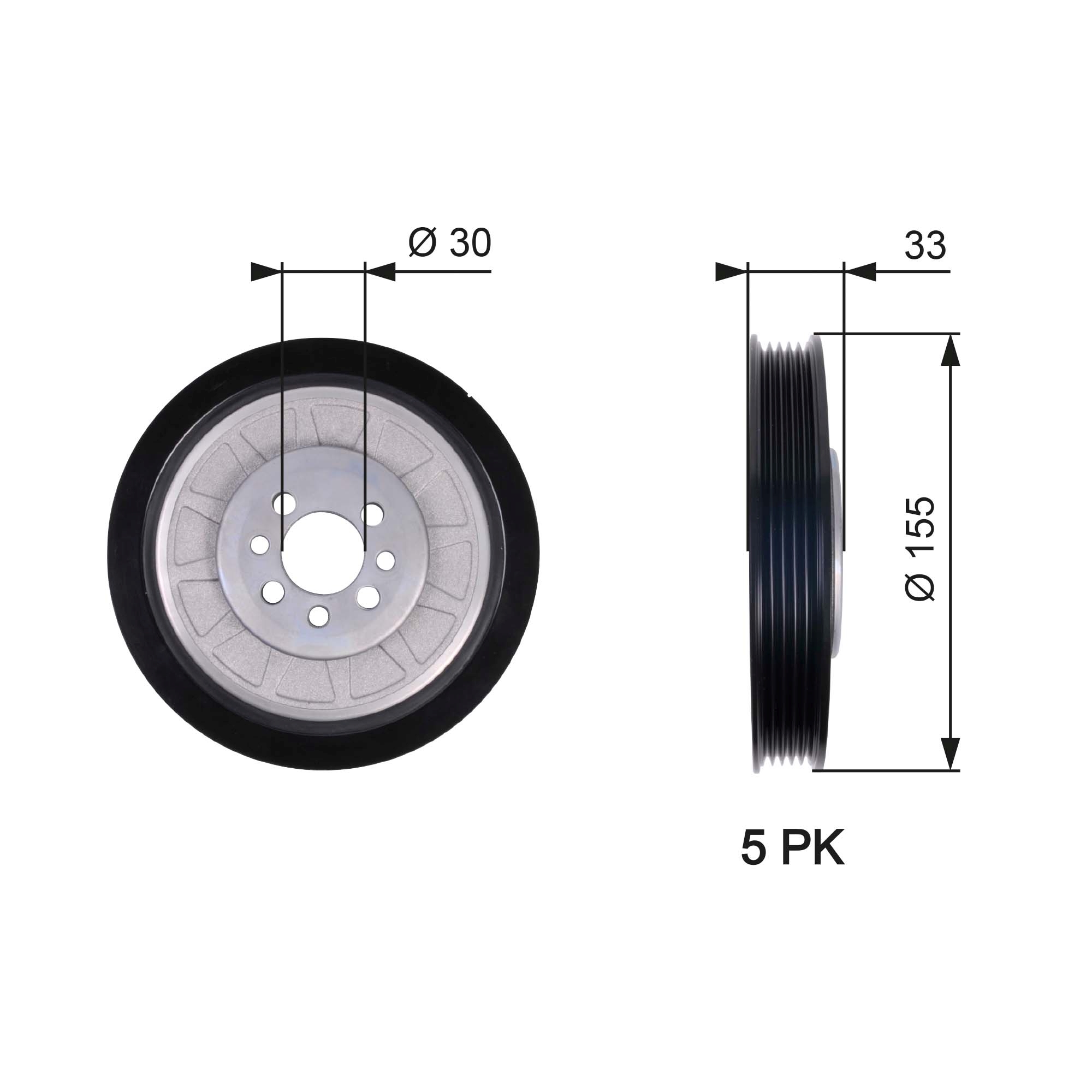 Fulie curea, arbore cotit TVD1088 GATES