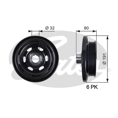 Fulie curea, arbore cotit TVD1089 GATES