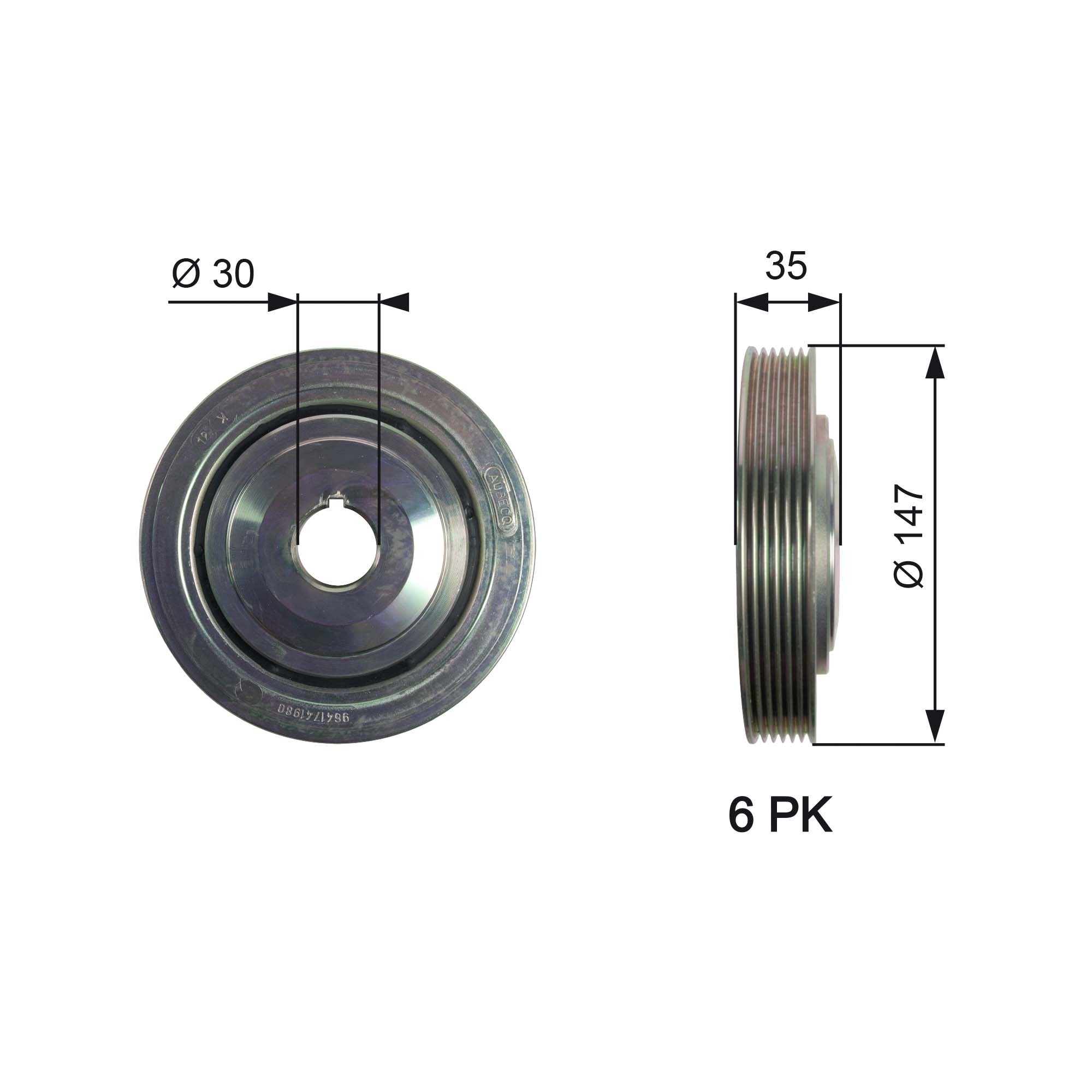 Fulie curea, arbore cotit TVD1101 GATES
